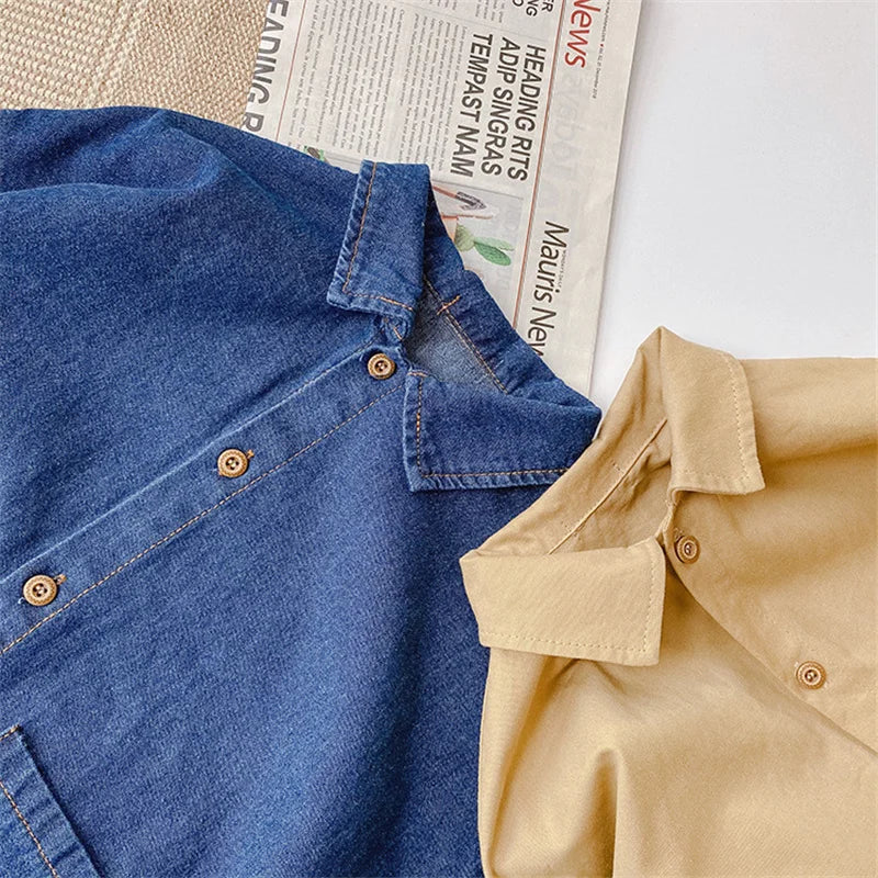 Korean style boys girls loose casual bodysuits spring autumn unisex kids cartoon long sleeve one-piece clothes
