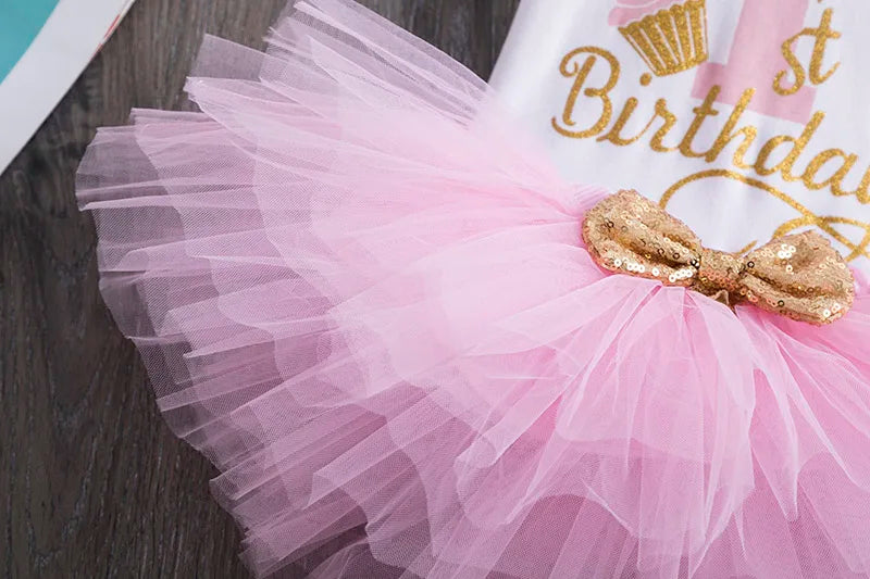 Girls 1st Birthday Party Christening Outfits Princess Costume