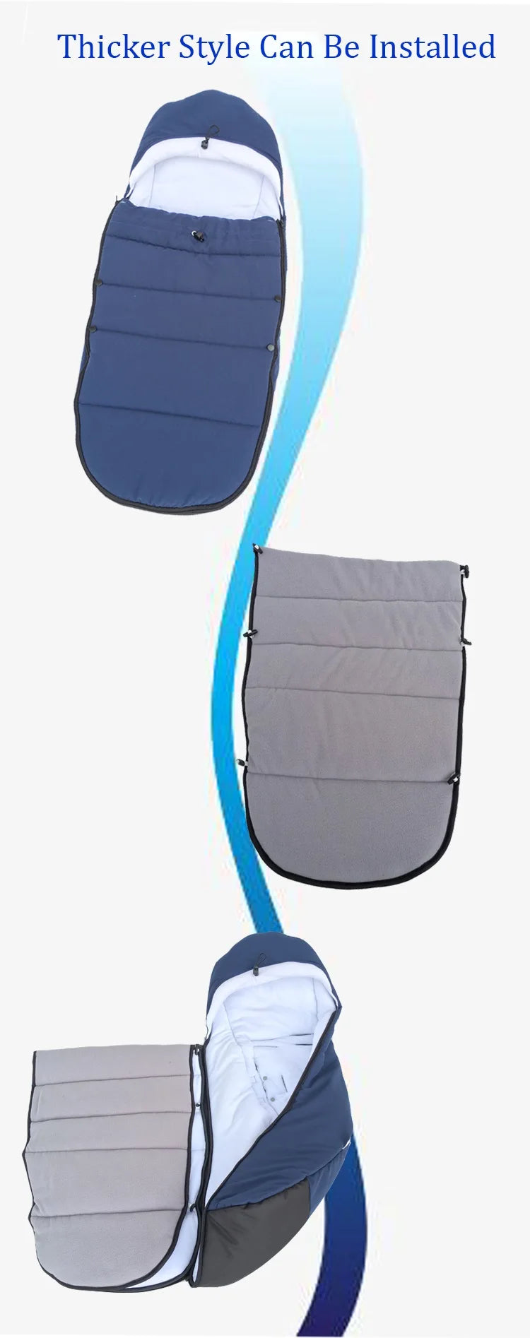 Universal Baby Stroller Footmuff Warm Sleepsacks Pram Waterproof Socks For Babyzen