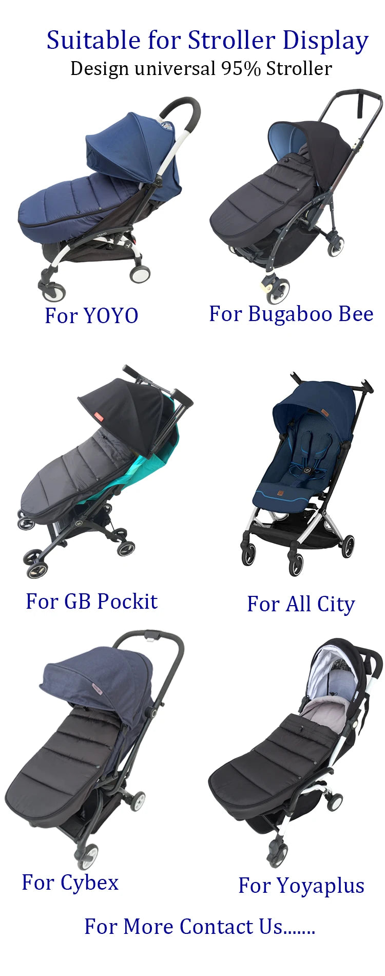 Universal Baby Stroller Footmuff Warm Sleepsacks Pram Waterproof Socks For Babyzen