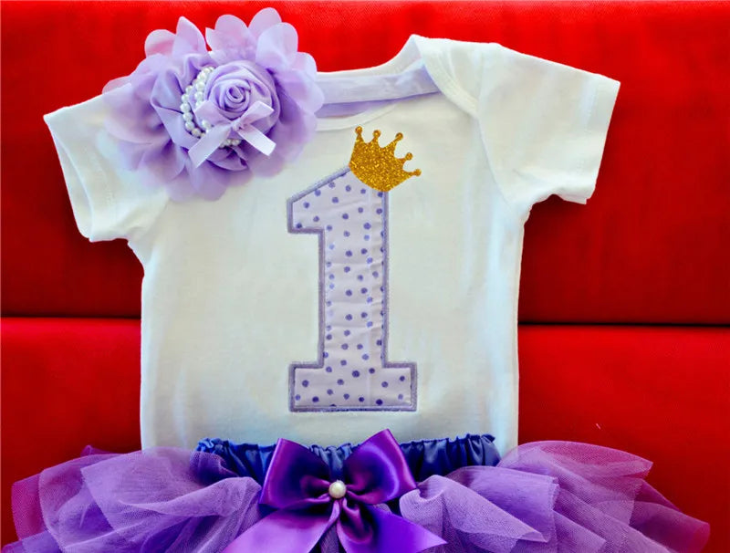 Girls 1st Birthday Party Christening Outfits Princess Costume