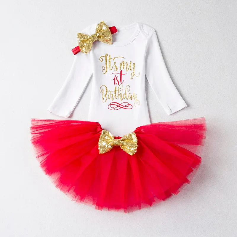 Girls 1st Birthday Party Christening Outfits Princess Costume