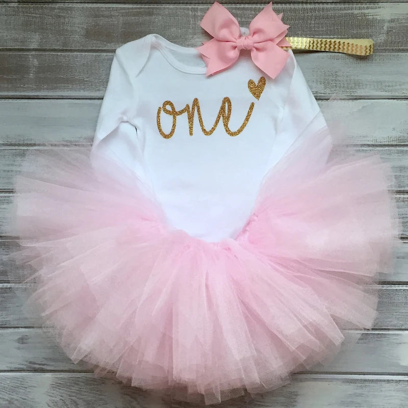 Girls 1st Birthday Party Christening Outfits Princess Costume