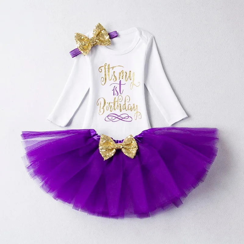 Girls 1st Birthday Party Christening Outfits Princess Costume