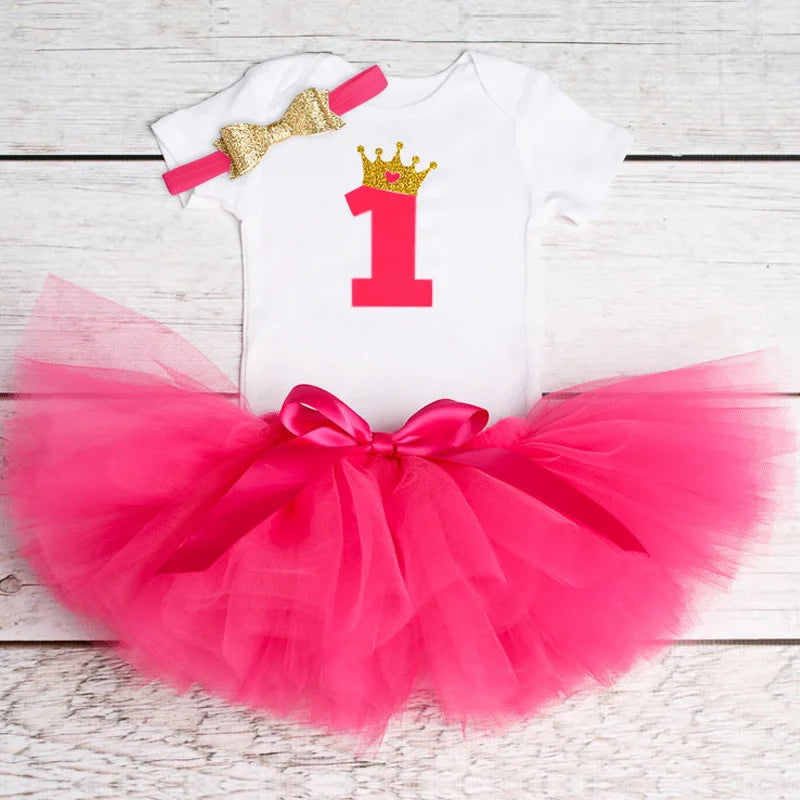 Girls 1st Birthday Party Christening Outfits Princess Costume
