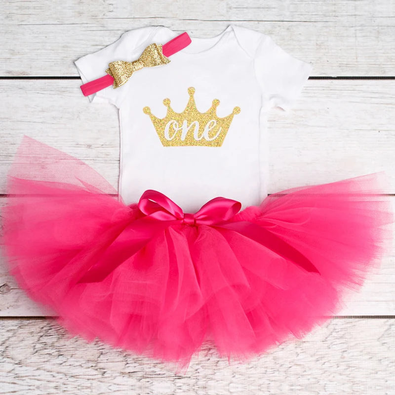 Girls 1st Birthday Party Christening Outfits Princess Costume