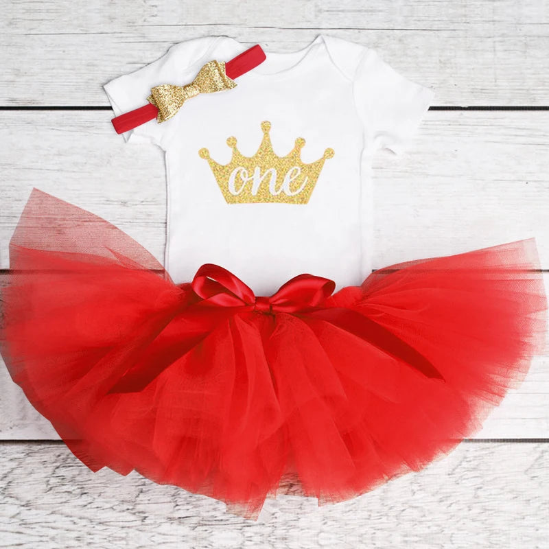 Girls 1st Birthday Party Christening Outfits Princess Costume