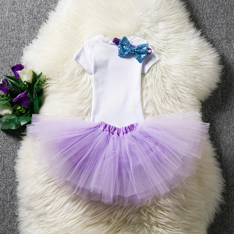 Girls 1st Birthday Party Christening Outfits Princess Costume