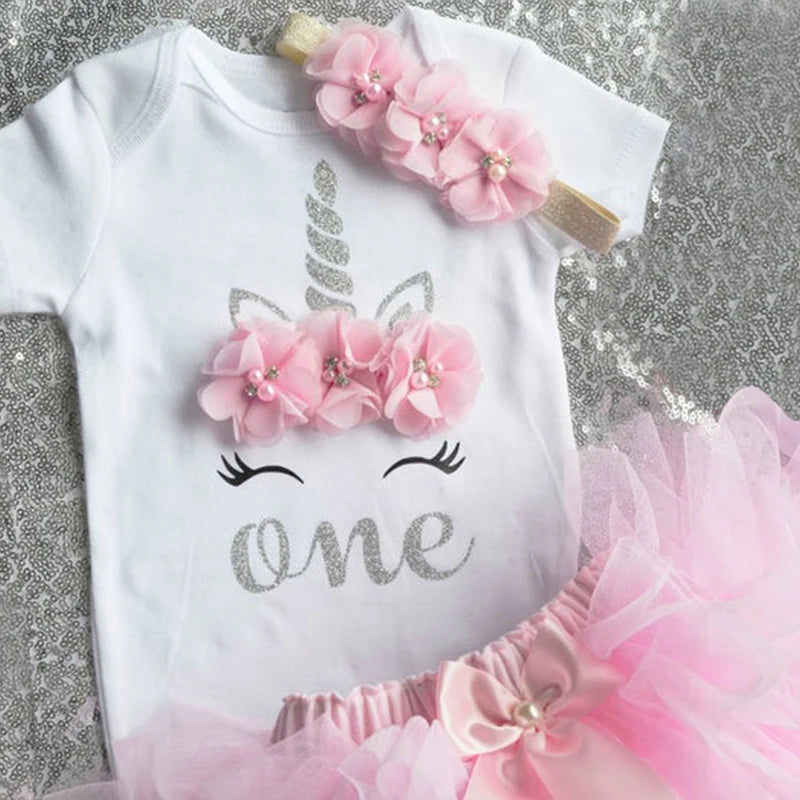 Girls 1st Birthday Party Christening Outfits Princess Costume