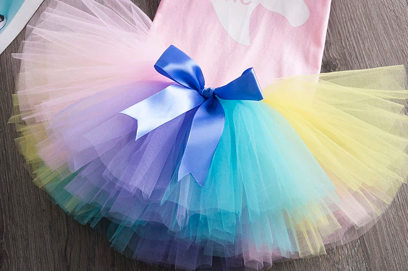 Girls 1st Birthday Party Christening Outfits Princess Costume