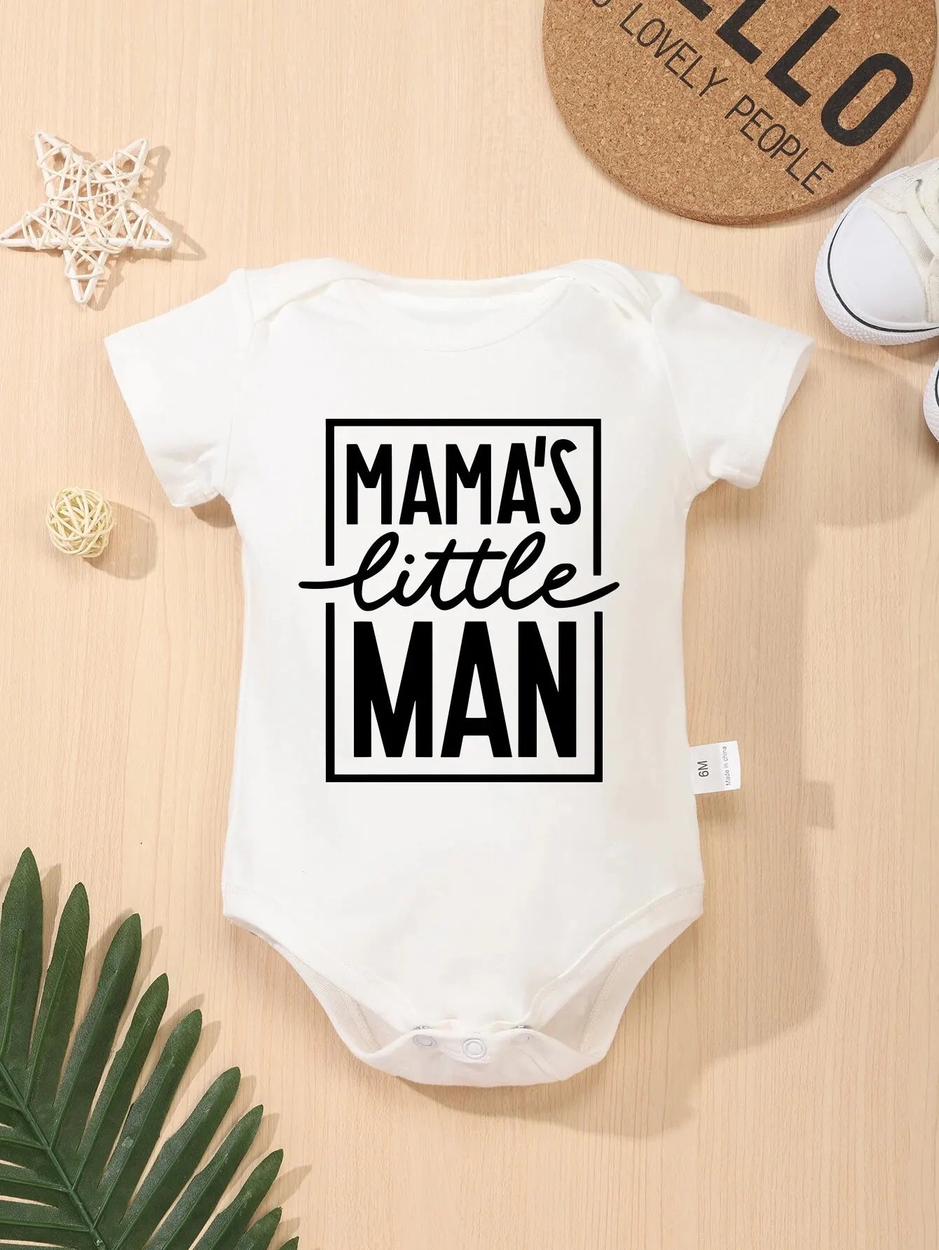 Mama's Little Man Baby Boy Clothes Khaki Pure Cotton Newborn Onesies Soft Skin-friendly Daily Casual Toddler Romper 0-24 Months