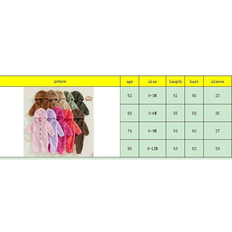 Jumpsuit Long Sleeve Full Length Hooded Winter Romper