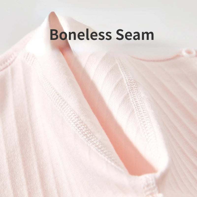 Boys Girls Newborn Jumpsuit Baby Cotton One-Piece Romper Infant Long Sleeve Boneless Pajamas Four Seasons 0-6M
