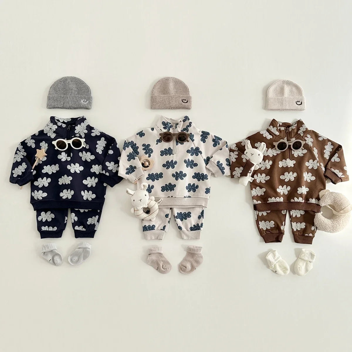 Set Sweatshirts Long Sleeve Pullover + Sweatpants Suit