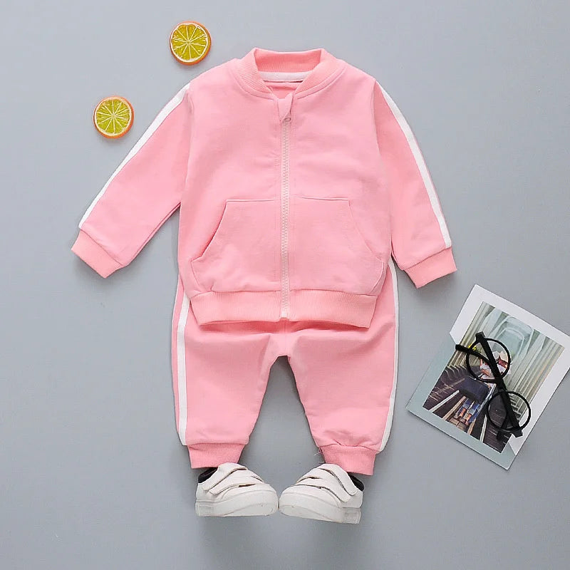 New Spring Autumn Baby Girls Clothes Children Boys Casual Jacket Pants 2Pcs/Sets Toddler Cotton Costume Infant Kids Tracksuits