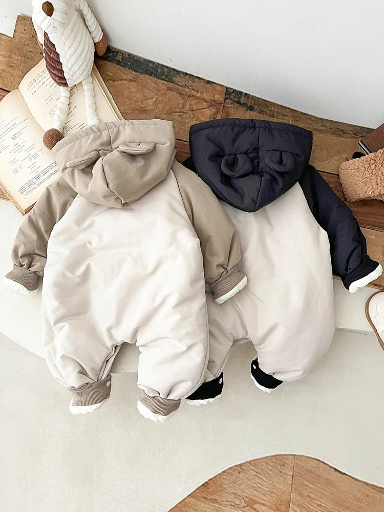 Winter Long Sleeve Hooded Romper