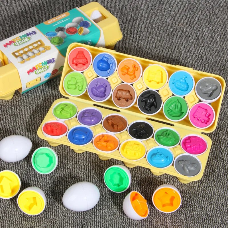 Eggs Screws 3D Puzzle Learning Education Math Toys Kids Shape Match Smart Game