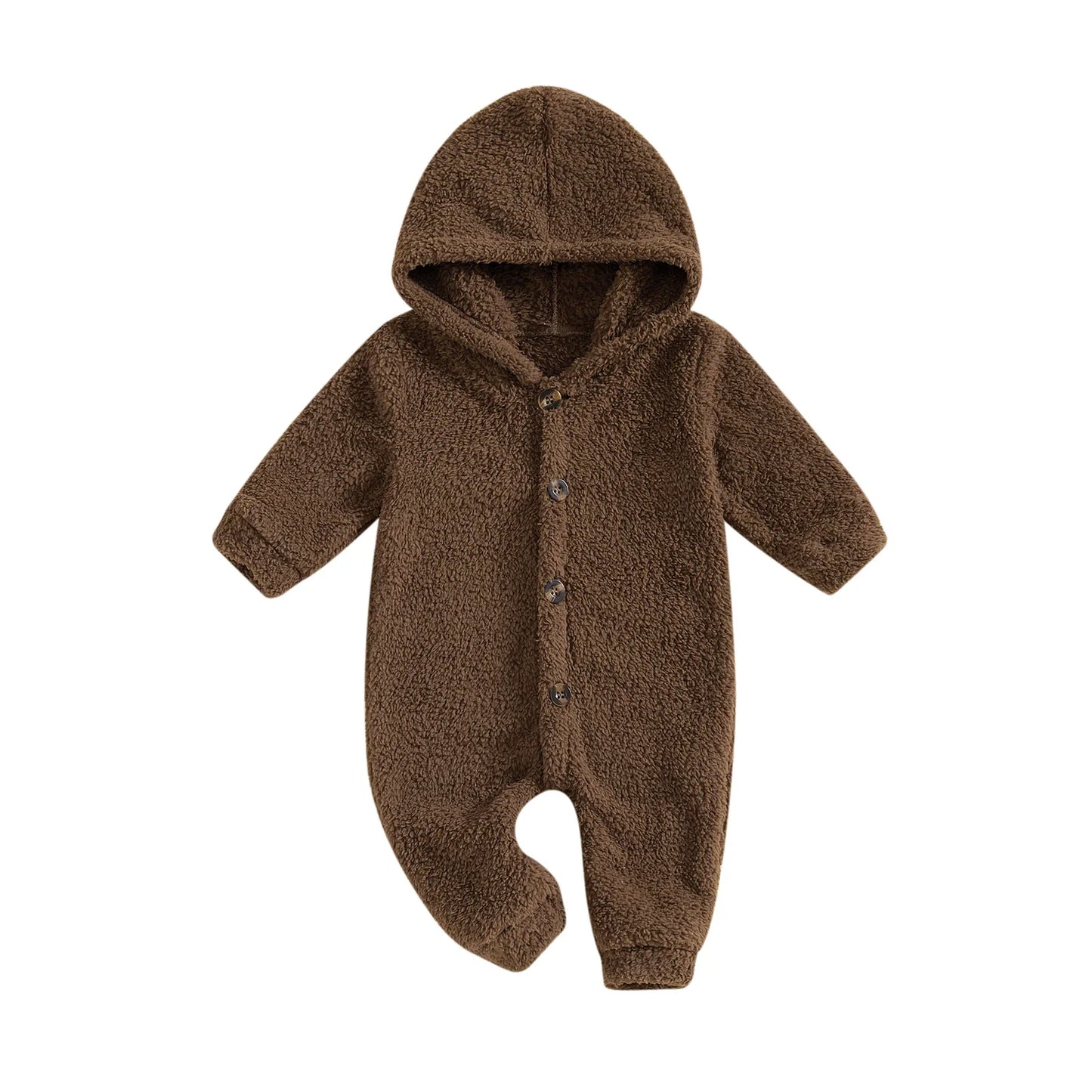 Jumpsuit Long Sleeve Full Length Hooded Winter Romper
