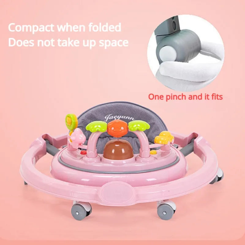 Baby Activity Walker with Music & Light Removable Footrest Toy Rack