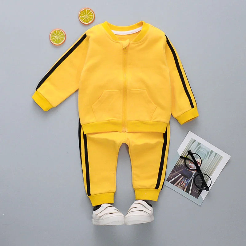 New Spring Autumn Baby Girls Clothes Children Boys Casual Jacket Pants 2Pcs/Sets Toddler Cotton Costume Infant Kids Tracksuits