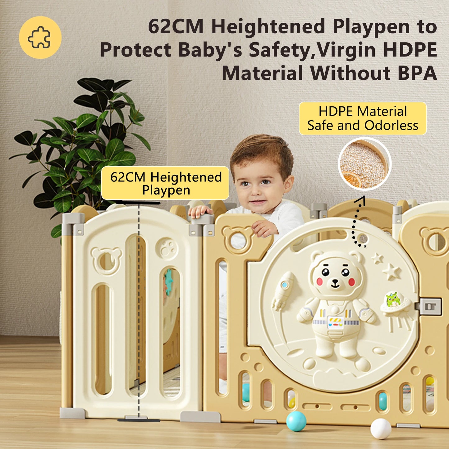 Children's Playpen Baby Safety Fence Luxury Combination Indoor Safety Barrier