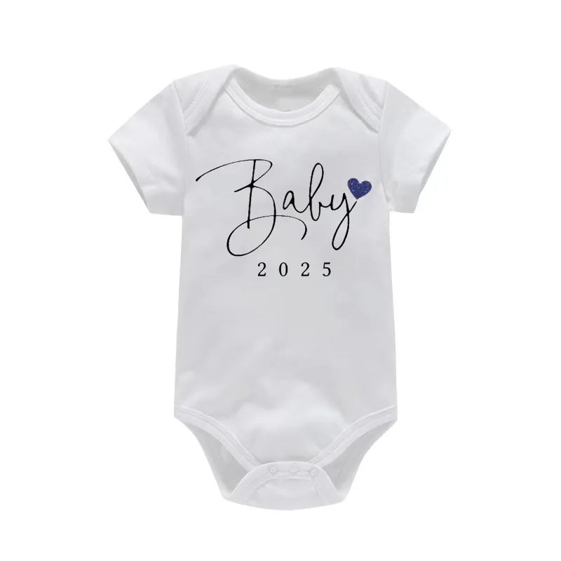 Baby Coming Soon 2025 Announcement Newborn Baby Bodysuit Romper Funny Boys Girls Outfits Body Pregnancy Reveal Clothes