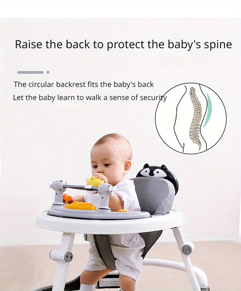 Foldable Baby Walker with Adjustable Heights Activity Center