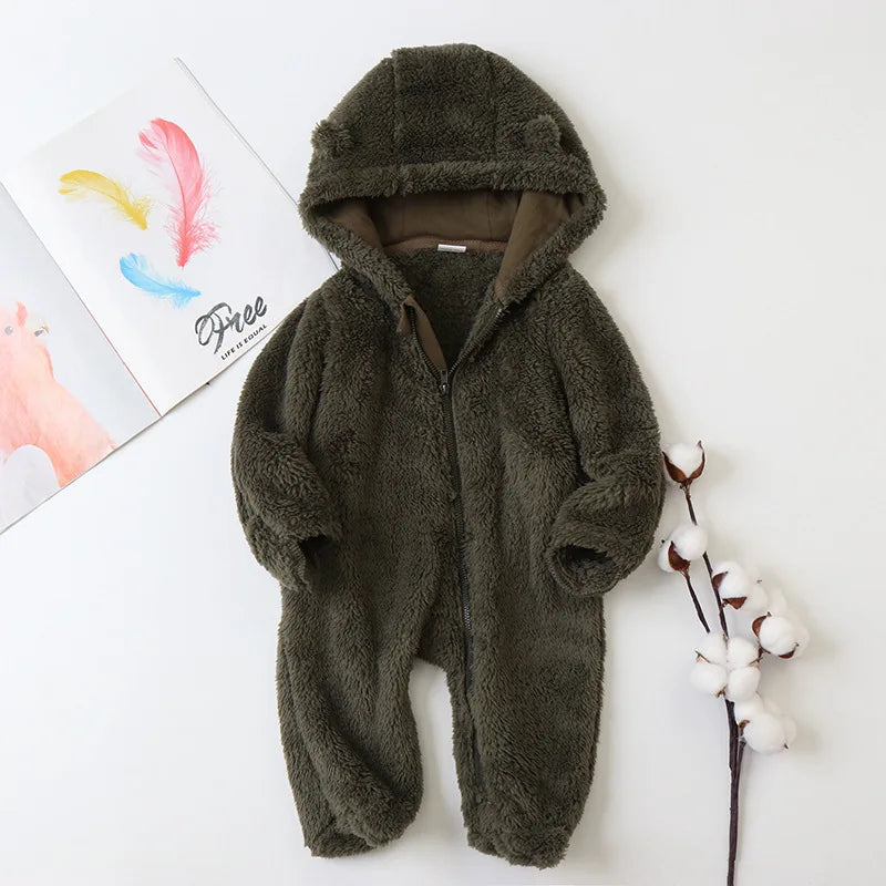 Jumpsuit Warm Hooded Plush