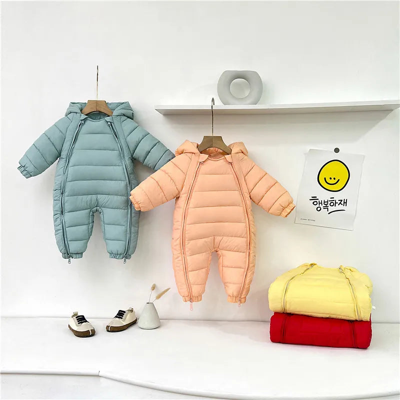 Jumpsuit crawling clothes for boys and girls aged 0-3 winter cotton