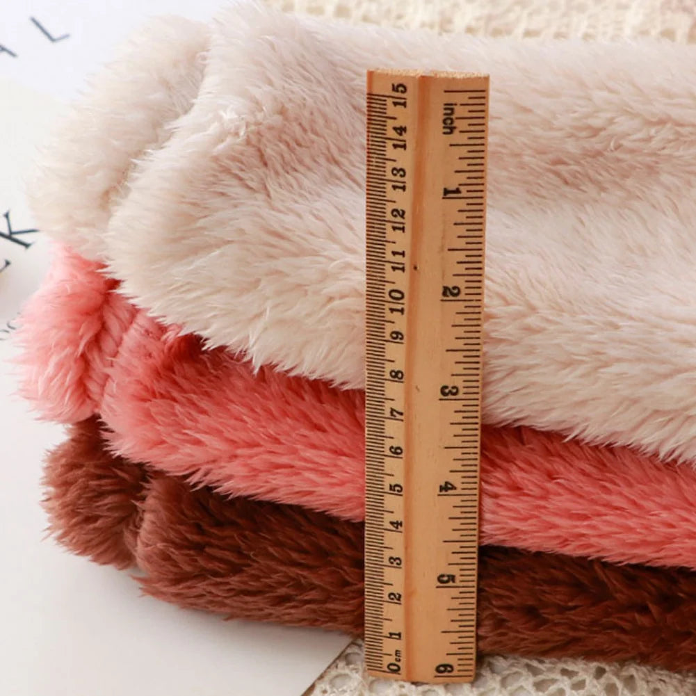 Winter Baby Rompers Girls Solid Fleece Warm Soft Bear Ear Jumpsuit Infant Hooded Long Sleeve Skin-Friendly Rompers Baby Clothes