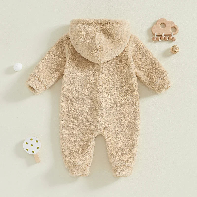 Jumpsuit Long Sleeve Full Length Hooded Winter Romper