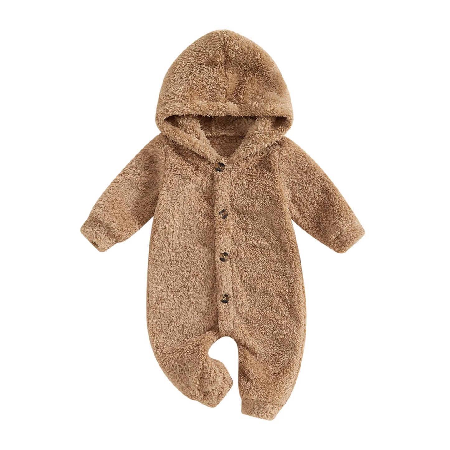 Jumpsuit Long Sleeve Full Length Hooded Winter Romper