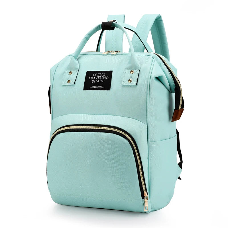 Large Capacity Canvas Mummy Bag Multifunctional Baby Bottle Thermal