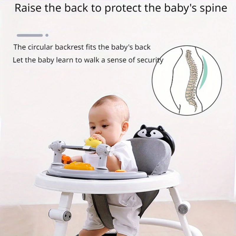 Foldable Baby Walker with Adjustable Heights Activity Center