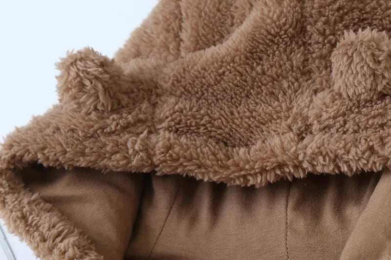 Jumpsuit Warm Hooded Plush