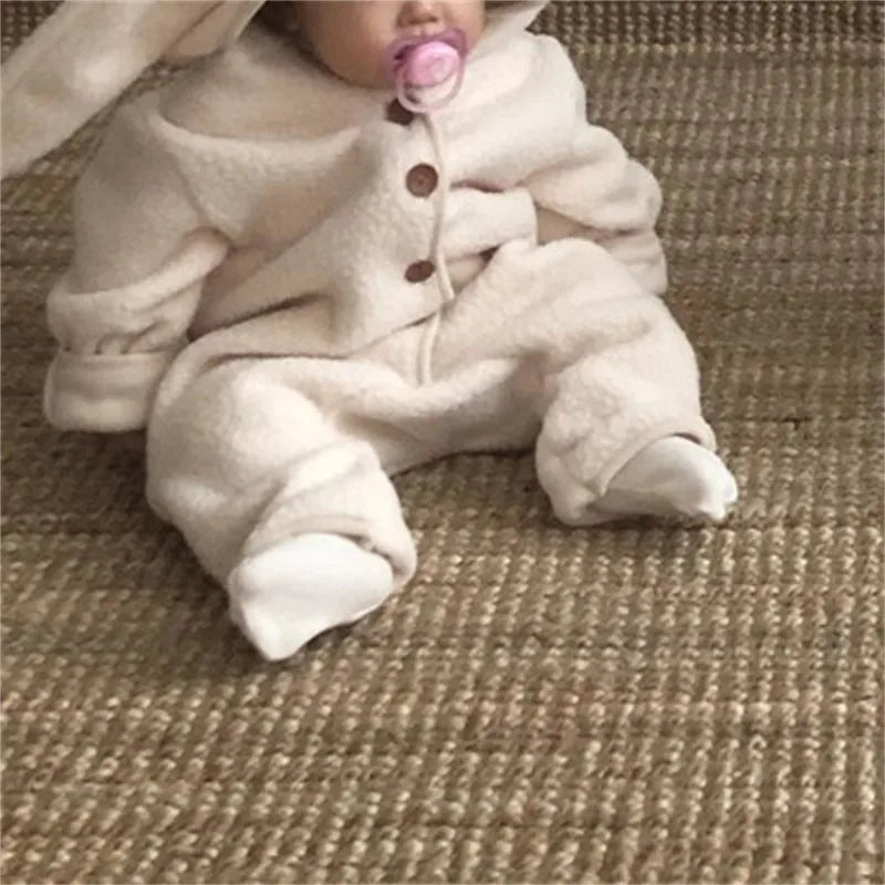 Cute Rabbit Ears Cardigan Romper
