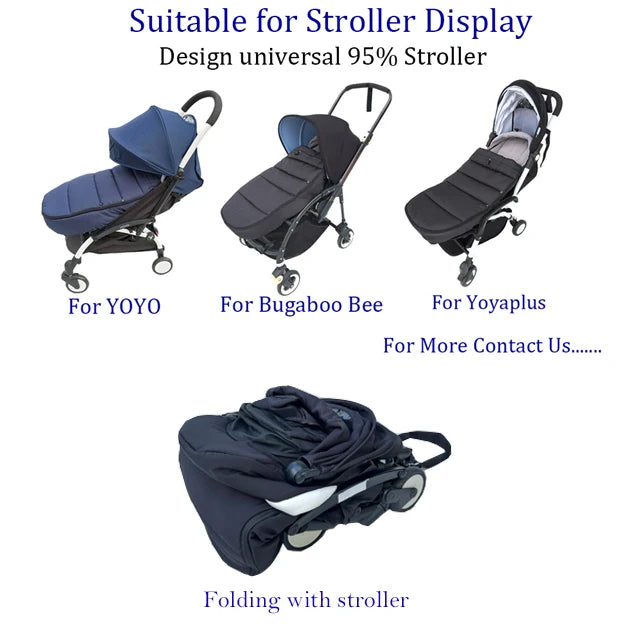 Universal Baby Stroller Footmuff Warm Sleepsacks Pram Waterproof Socks For Babyzen