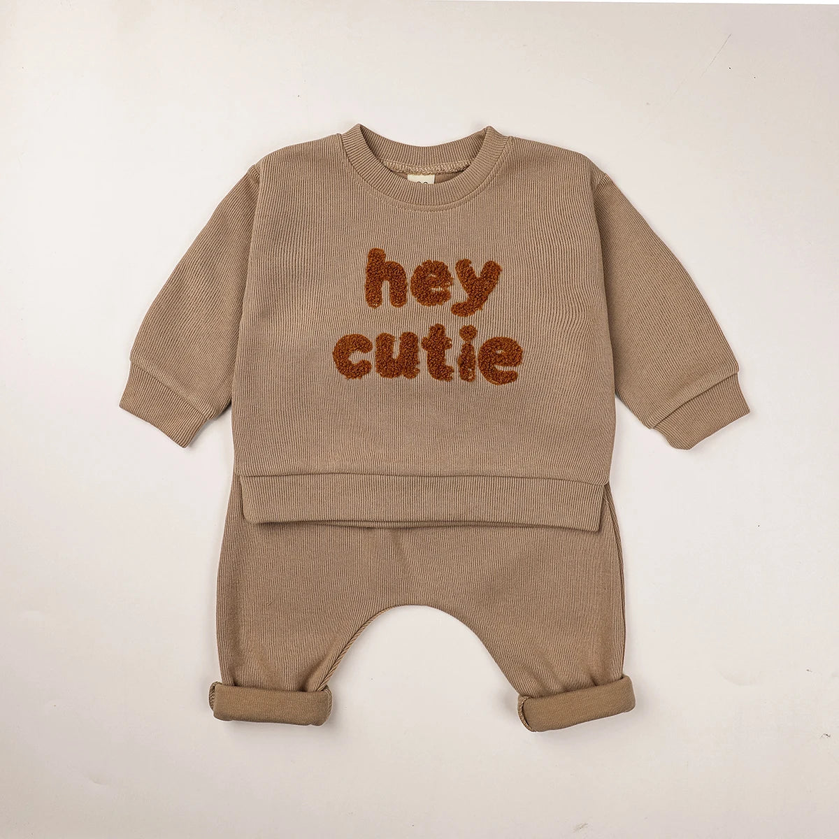 Europe Baby Cotton Kintting Clothing Sets Kids Boys Girls Spring Clothes Loose Tracksuit Pullovers Tops+Pants 2PCS Outfits