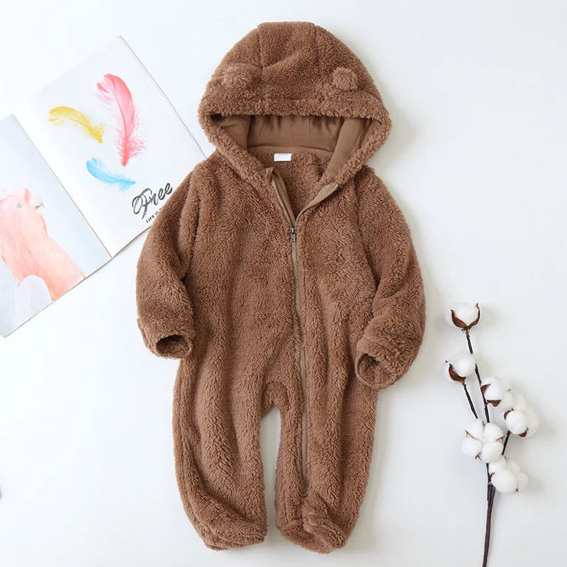 Jumpsuit Warm Hooded Plush