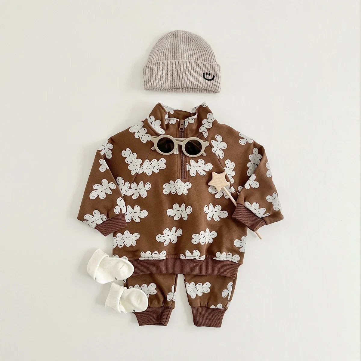 Set Sweatshirts Long Sleeve Pullover + Sweatpants Suit