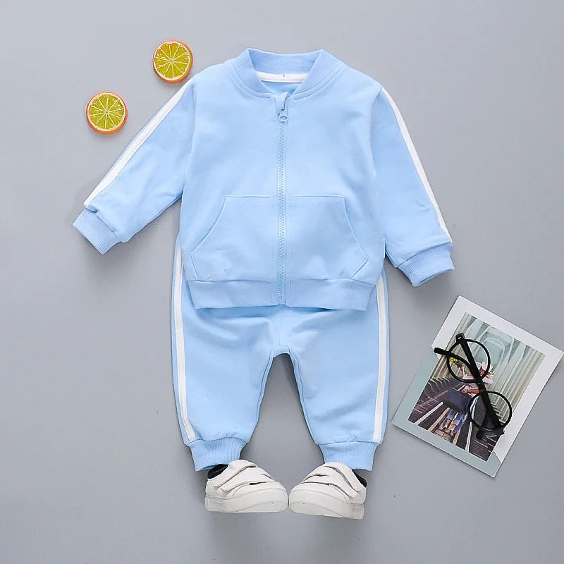 New Spring Autumn Baby Girls Clothes Children Boys Casual Jacket Pants 2Pcs/Sets Toddler Cotton Costume Infant Kids Tracksuits