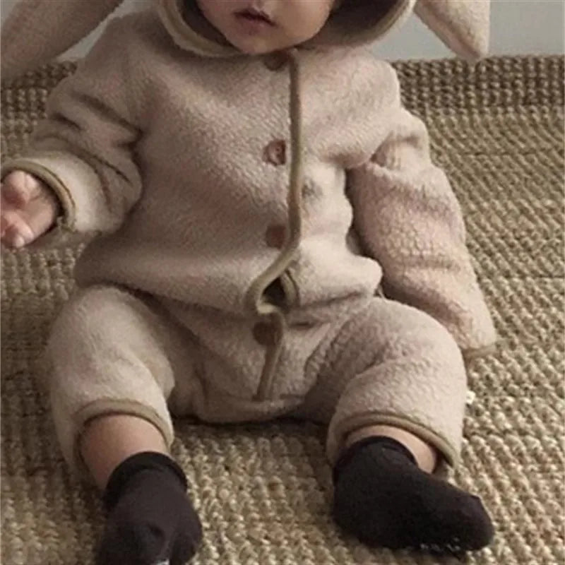 Cute Rabbit Ears Cardigan Romper
