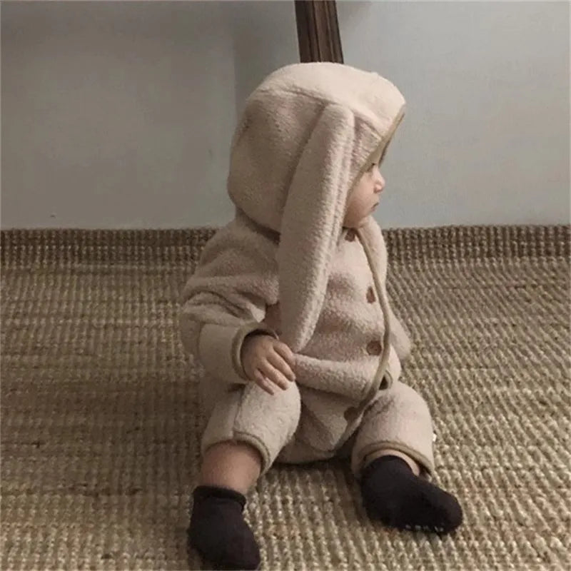 Cute Rabbit Ears Cardigan Romper