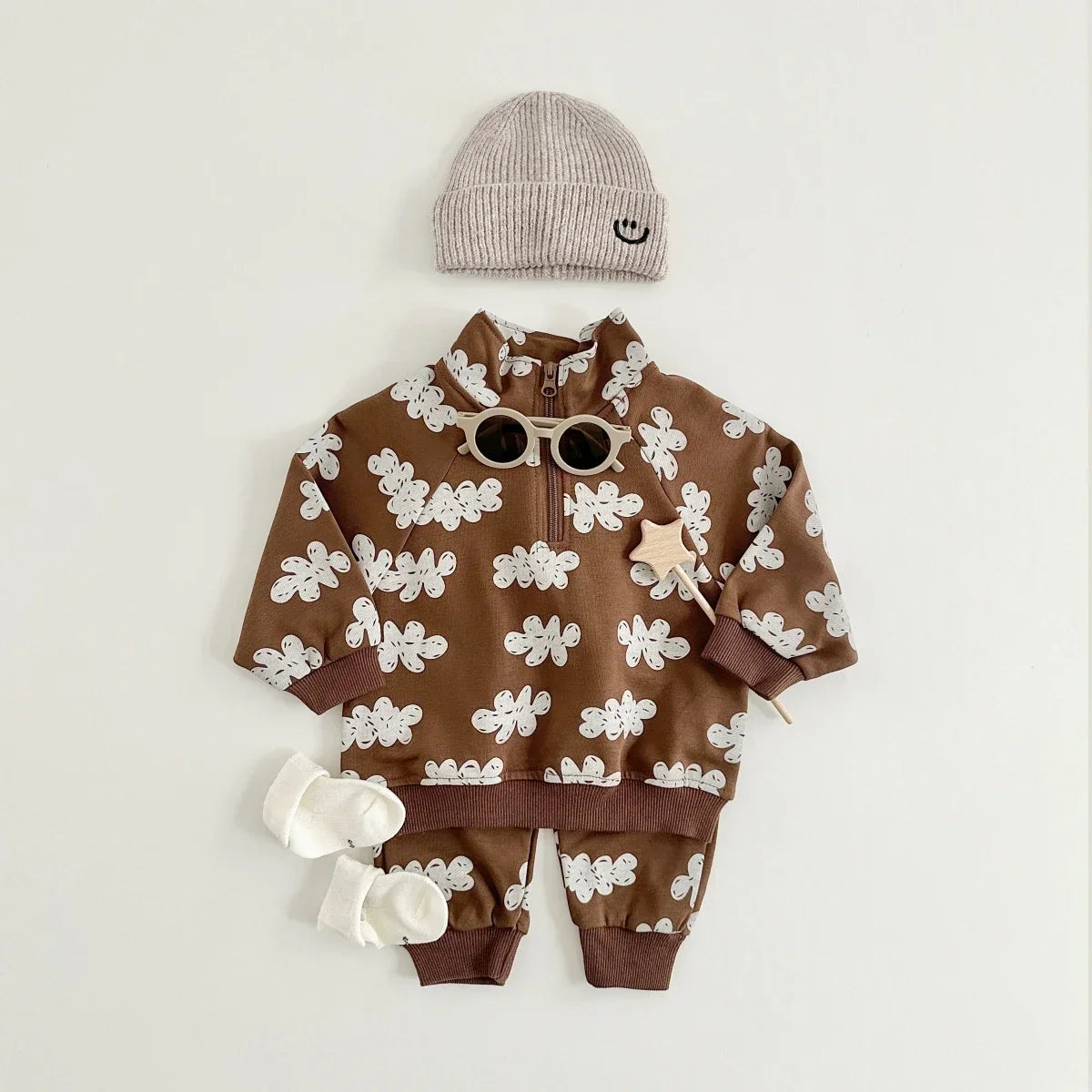 Set Sweatshirts Long Sleeve Pullover + Sweatpants Suit