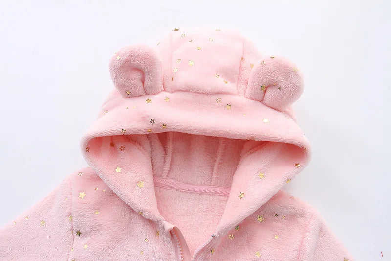 Newborn Baby Clothes Flannel Autumn Winter Baby Boys Girls Rompers Cartoon Newborn Bodysuit Soft Warm Jumpsuit for Babies 0-12M