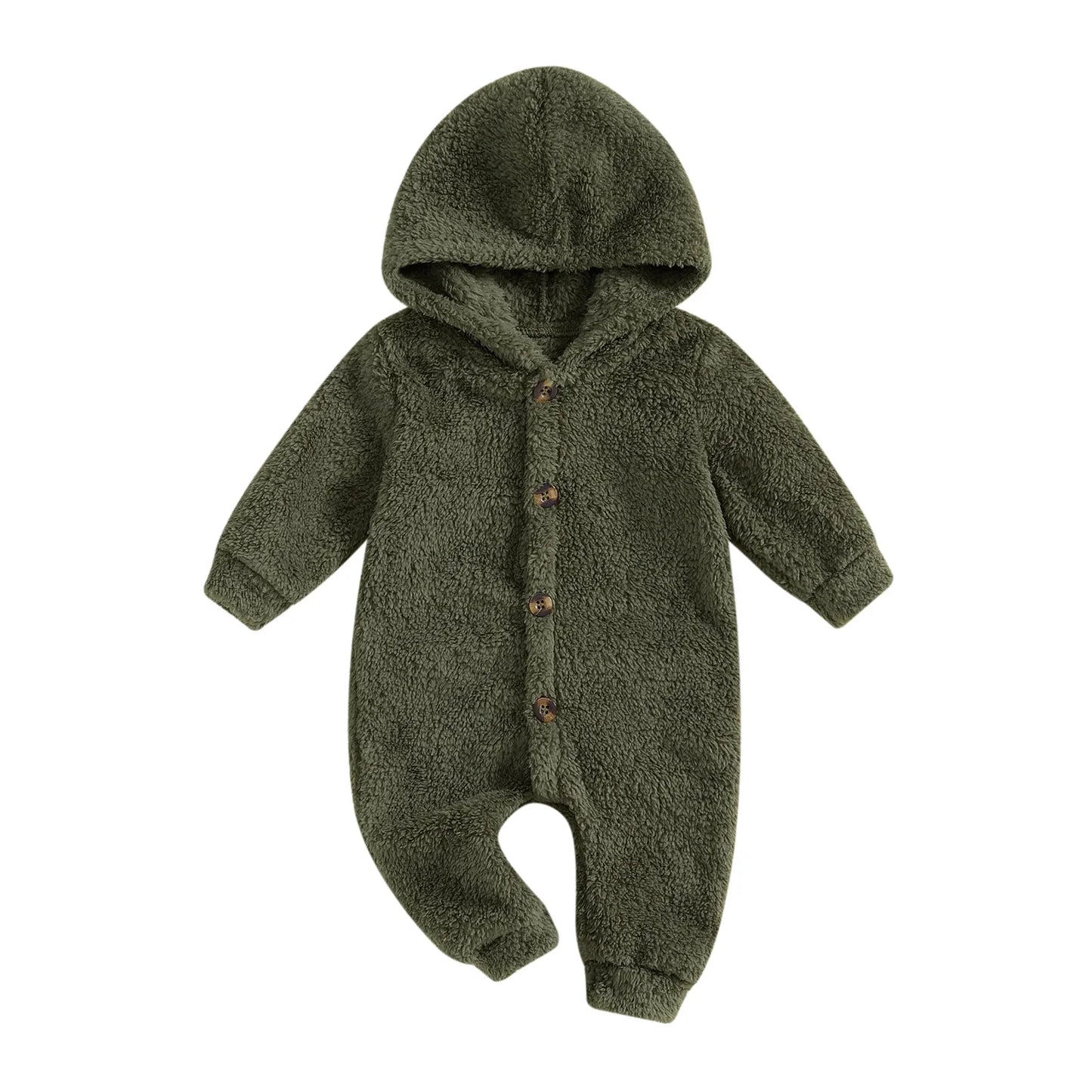 Jumpsuit Long Sleeve Full Length Hooded Winter Romper