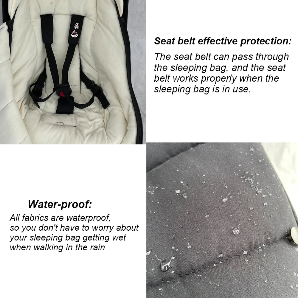 Universal Baby Stroller Footmuff Warm Sleepsacks Pram Waterproof Socks For Babyzen