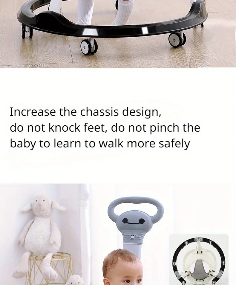 Foldable Baby Walker with Adjustable Heights Activity Center