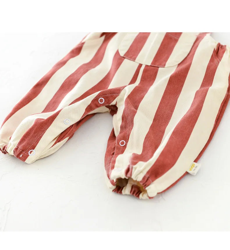 Baby Rompers Striped Overall