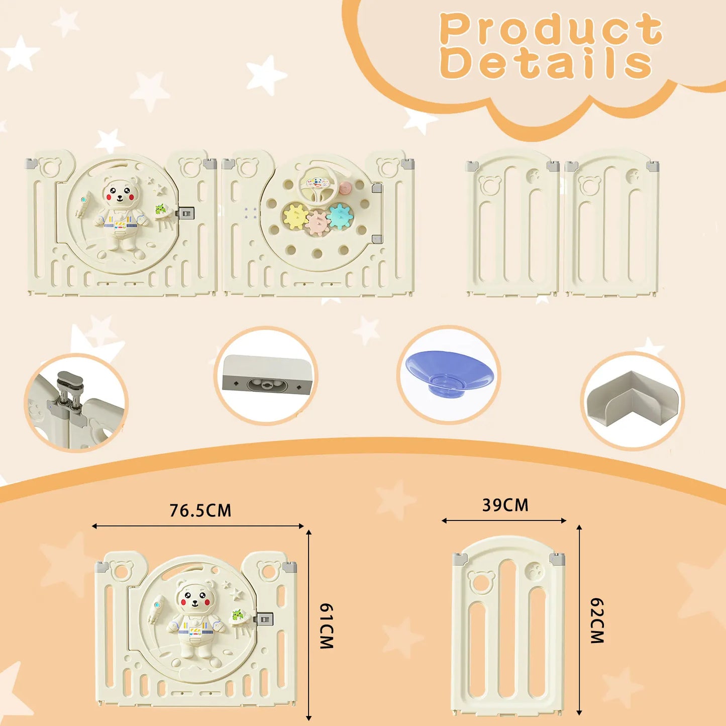 Children's Playpen Baby Safety Fence Luxury Combination Indoor Safety Barrier